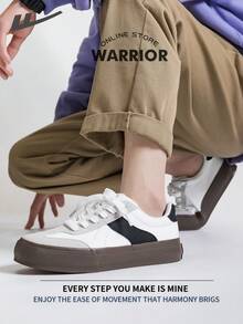 Warrior 男士运动鞋，春夏款，舒适百搭，休闲时尚，四季皆宜，耐磨耐穿，适合全天穿着的训练鞋和跑步鞋。 - 白/灰/黑 - 查看 6