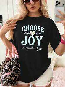 Dam-T-shirts - Svart - Visa 1