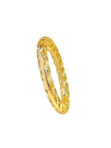 1pc Fashionable Minimalist Gold Hollow Spring Bracelet For Women, Suitable For Daily, Party, Banquet, Vacation Outfit Matching - Yellow Gold - View 3