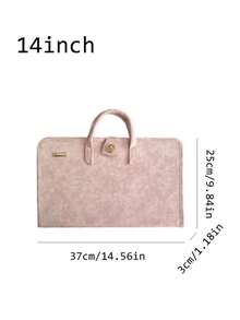 Túi đựng laptop 14/15.6 inch, kiểu dáng dễ thương, có nắp bảo vệ. - Màu Hồng baby - Xem 10