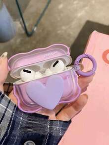 粉/紫色爱心图案优雅保护壳，兼容苹果第四代、Pro 2、1/2/3。 - 淡紫色 - 查看 5