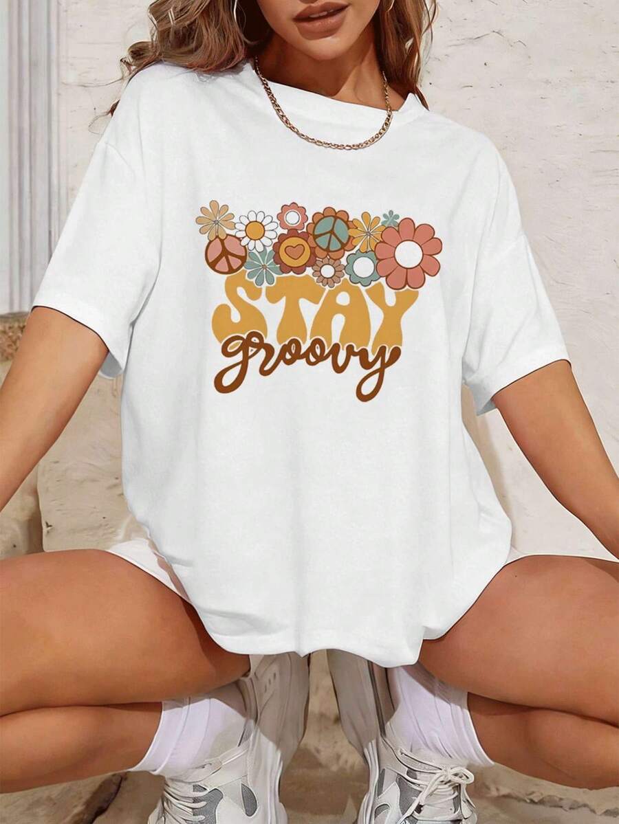 Dam-T-shirts - Vitt - Visa 1