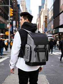 1pc Large Capacity Fashion Backpack (With Cherry Pendant) - Student Campus Bookbag/Commute Casual Backpack, Suitable For Classroom Book Storage, Daily Outings, Office Commute Organization (Campus Desk, Daily Shopping, Office Commute, Short-Distance Travel), Student Supplies Storage, Daily Personal Items Organization, Office File Arrangement, Lightweight Travel Packing - Various Colors - View 5