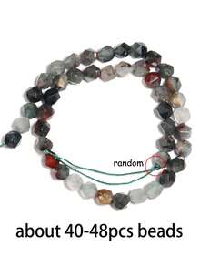 1 String Naturalism Natural Faceted Stone Beads Tricolor Tiger Suitable For Diy Bracelet Necklace Earring Making Jewelry Accessories 6 8 10mm - Multicolor - View 35