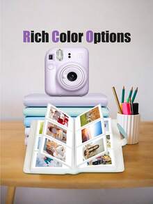 108 Pockets Photo Album, PU Leather Storage Box For 3-Inch Photo Paper, Suitable For Fujifilm Instax Mini 12 Camera - Multicolor - View 10