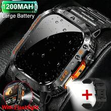 新款男士智能手表，100多种运动模式，1200mAh大容量电池，2.01英寸高清显示屏，无线通话，LED手电筒，多表盘，语音助手，兼容iOS和安卓系统，智能穿戴设备 - 查看 14
