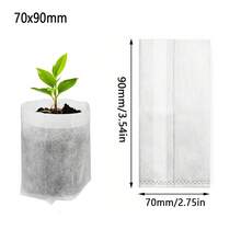 Bolsa de vivero biodegradable, bolsas de cultivo de plantas, semillas de tela no tejida para sembrar macetas para el hogar, accesorios de jardín, herramientas, 50-200 Uds. - 100 x 145 mm - Ver 9
