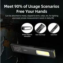 Ultra-Thin Flashlight, Compact Portable Mini Bright Rechargeable Long-Lasting Pocket Lamp For Auto Repair And Maintenance With Magnetic Adsorption - Portable Flashlight - View 3