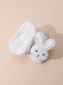 4 Paar süße Baby Mädchen 3D Hasen Dekor Knöchelsocken, rutschfeste Griff Socken geeignet für den täglichen Gebrauch - Verschiedenfarbig - Übersicht 6