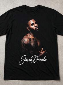Jas Derulo T Shirt Pop RnB Graphic Tee Music Shirt Adults  Gift - Black - View 1