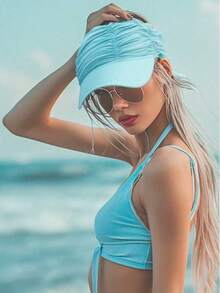 1件女款夏季戶外遮陽帽 海灘帽 游泳網球高爾夫帽 防曬帽 適合戶外活動 - 黑色 - 查看 6