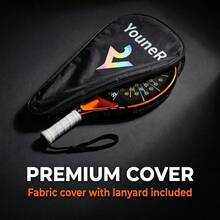 Youner Carbon Fiber Paddle Tennis Racket, Glass Fiber Face Paired With EVA Soft Core, High Elasticity And Control Performance Suitable For Adult Men And Women - Multicolor - View 6