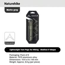 Naturehike 6个轻便帐篷地钉，适合徒步旅行 - 彩色 - 查看 9