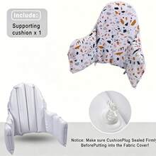 1 Cojín reversible estampado para silla alta de bebé con respaldo inflable y cojín de asiento inflable incorporado, compatible con silla alta Antilop - Multicolor - Ver 11