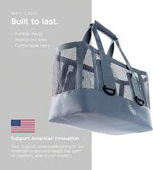 Professional Heavy-Duty Outdoor Cargo Tote |   High-Performance Marine-Mesh Boat Bag |   Industrial-Strength Waterproof Utility Organizer For Maritime And Tactical Storage - Steel Blue - View 8