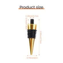 10 Pieces Blank Bottle Stopper With Threaded Post Metal Wine Stopper Inserts Set Hardware For Wood Turning DIY Project - Multicolor - View 7