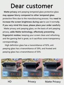 ZYONS 2pcs Matte Privacy Screen Protector, Anti-Spy Glare-Proof Tempered Glass Film, Full Coverage, Anti-Scratch, Easy Installation, Suitable For IPhone 17 Pro Max/17 Air/17E/16E/16 Pro Max/16 Pro/16 Plus/16/15 Pro Max/14 Pro Max/13 Mini/12/11/XS Max/XR/8+/7 Plus Series, Phone Case Friendly, Gift For Family, Friends, Tech Enthusiasts - Black - View 6