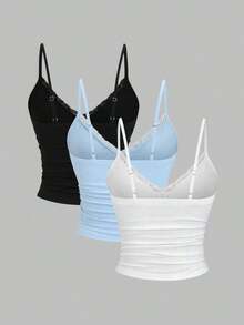 Sweetro Conjunto de múltiples piezas con volantes y encaje sexy estilo Y2K - Multicolor - Ver 2