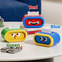 Kids Tissue Box Cover, Adorable Adjustable Expression Tissue Box For Children– Spring Supported Fun For Any Mood - Multicolor - View 2