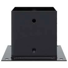 vidaXL Post Bases Square 12 Pcs Anthracite 5.55x5.55" Powder-Coated Steel - A - View 4
