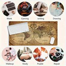 1 tấm lót chuột chơi game cỡ lớn hình bản đồ thế giới cổ điển, tấm lót chuột ngoại cỡ này có thể được sử dụng làm thảm trải bàn, thảm học hoặc thảm bàn phím, phù hợp cho chơi game, sử dụng tại nhà và văn phòng. Bề mặt mịn và mềm, cảm giác chạm thoải mái; chống bụi và vết bẩn, dễ dàng vệ sinh. Phụ kiện bàn làm việc, đồ dùng văn phòng, tấm lót chuột, bàn học, tấm lót chuột cho bàn làm việc, trang trí bàn làm việc. - Chuột Pad - Xem 5