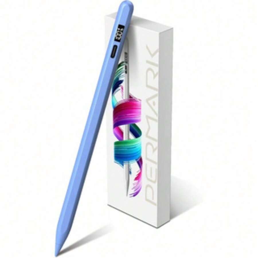 Stylus For Ipad 2018-2024 With Anti-Accidental Touch, For Ipad 10/9/8/7/6th Generation, For Ipad Pro 11/12.9 Inch, For Ipad Air 5/4/3 Generation, For Ipad Mini 6/5th Generation (White) - 藍色 - 查看 1