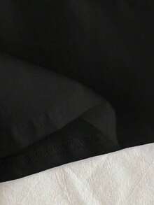 1 pieza Camiseta ajustada de forma sólida 95% algodón - Negro 2 - Ver 5