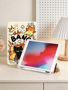1 chiếc ốp bảo vệ máy tính bảng thiết kế hình mèo nổ dễ thương, tương thích với iPad 10.2 inch 2021/2020 thế hệ thứ 10/9/8, (A16) 11 inch thế hệ thứ 11 2025, Galaxy Tab A8 10.5 inch 2022, có khe cắm bút cảm ứng, chức năng tự động tắt/mở màn hình. - Nhiều màu - Xem 3