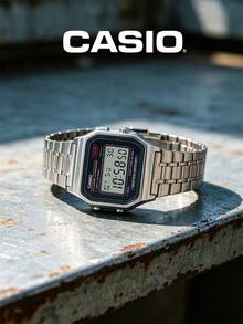 Đồng hồ CASIO Weekend Vacation: Máy quartz hoạt động mượt mà, kiểu dáng giản dị phù hợp cho đi bộ đường dài và dã ngoại, thiết kế unisex dễ thương và nhẹ nhàng, thích hợp cho công việc và sinh hoạt hàng ngày A159W-N1 - Một cỡ - Xem 4
