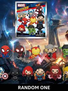 Monogram Marvel 漫威官方85周年纪念核心漫画系列3D盲盒钥匙扣，第12系列 - 随机角色，包括蜘蛛侠、钢铁侠、猩红女巫、格鲁特、星爵、火箭浣熊，可重复使用，可作为包夹，节日礼物，收藏人偶，追逐版包含幽灵蜘蛛、格温·史黛西、迈尔斯·莫拉莱斯 - 随机1个 - 寶藍色 - 查看 15