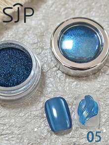 1/6 Buah Set Bubuk Kuku Cermin Bintang Laut Biru, Bubuk Kuku Cermin, Hiasan Seni Kuku DIY, Cocok Untuk Pemula Seni Kuku Dan Alat Kuku - MultiWarna - View 9