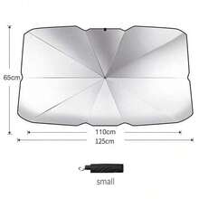 Premium Silver Car Sunshade - Front Windshield Sunshield, Heat And UV Blocking, Retractable Design For Easy Storage - Fits All Vehicles - Ideal For Summer And Hot Weather - Perfect Gift For Car Owners - A - View 7