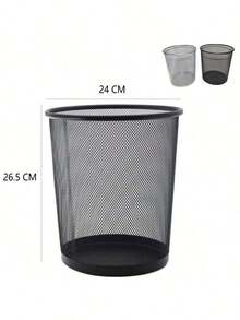 Black/Silver Wrought Iron Mesh Trash Can, Round Metal Mesh Bin, Open Office Wastebasket, Room Trash Can, Bathroom Trash Can, Lidless Waste Paper Basket, Office Trash Can. Sturdy structure, not easy to deform, space-saving, can be easiy placed not easy to deform, space-saving, can be easily placed not easyd s. bedrooms with moderate size. - 彩色 - 查看 15