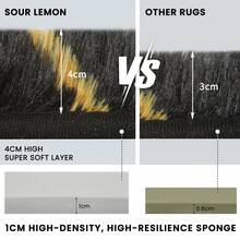 Sour Lemon Rugs Living Room 200x300cm, Grey Area Rugs For Bedroom, Washable Anti Slip Extra Large Shaggy Soft Rug Fluffy Modern Floor Carpets Mat Beside Carpet, Long Runner Rug For Hallway - Black-gold Hexagons - View 6