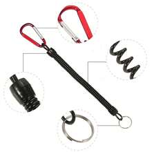 Durable Anti-Lost Retractable Elastic Rope Spring Safety Lanyard Key Chain Tactical Portable Fishing Cord Accessories - Multicolor - View 5
