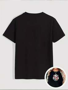 One piece,blusas de mujer blusas bonitas para mujeres ropa de mujer conjuntos para mujer,Almacen local 180g camiseta negra y blanca diseño de fútbol mexicano alta calidad de impresión cuello redondo corte holgado casual diario unisex transpirable versátil lavable a máquina cómoda tallas S ~ 2XL ideal para uso diario casual deportes y todas las estaciones México selección. - Negro - Ver 4
