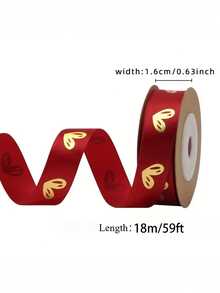 1 Roll Decorative Gift Wrapping Ribbon - Suitable For Gift Boxes And Bags, Holiday Floral Packaging, Cake Packaging, Wedding Party Decor, And Sewing Crafts - Multiple Styles - View 3