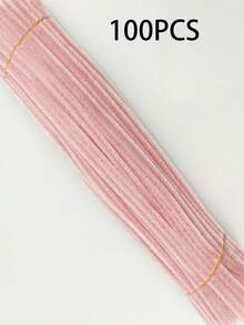 1/100pcs Soft Plush Handmade DIY Decoration Material Set, Including Twist Ties, Pom Pom Flower Kits, Plush Rods, Bendable Rods, Felt Rods, Suitable For DIY Decoration And Projects - Multicolor - View 14