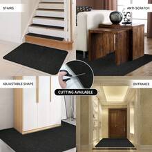 SHAREWIN Office Chair Mat For Hardwood Floor, 140x90 Cm Rolling Chair Mat, Desk Computer Gaming Mat, Under Desk Low-Pile Rug, Multi-Purpose Floor Protector For Home Office Black - Black - View 4