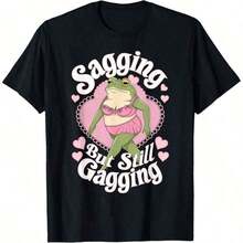 Embarrassing Shirt Funny Meme Frog Inappropriate Adult Humor T-Shirt - Black - View 7