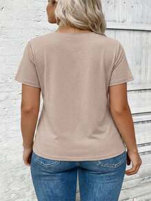 Free Shipping, Local Delivery In Mexico, Delivery In 4 Days. Women's Casual Short-Sleeved T-Shirt With Round Neck And Heart Leopard Print, Women's Cheetah Print Blouses. - 彩色 - 查看 3