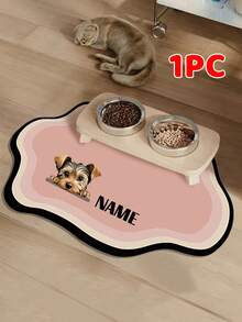 Individuell anpassbare schnell trocknende Futterunterlage für Haustiere, personalisiert mit Foto und Namen des geliebten Haustieres, spritzwassergeschützt, saugfähig, leicht zu reinigen, geeignet für Hunde und Katzen, waschbare Futterunterlage, perfektes Geschenk für Haustierbesitzer, witziges Haustier-Design, strapazierfähige Haustier-Matte (Hinweis: Die Größe 30*40 ist relativ klein, bitte wählen Sie für Katzen und Hunde die mittlere oder große Größe) - Verschiedenfarbig - Übersicht 12