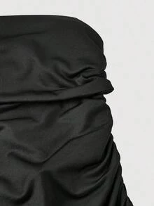 Blusa asimétrica burdeos para mujer.Blusa asimétrica color vino tinto, para vacaciones de verano, primavera/verano, Día de San Valentín, fiesta elegante, ceremonia, vacaciones en la playa para mujer, elegante, bohemia, casual, blusa de fiesta, - Negro - Ver 8