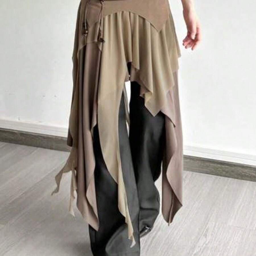 Women Skirts - Khaki - View 1