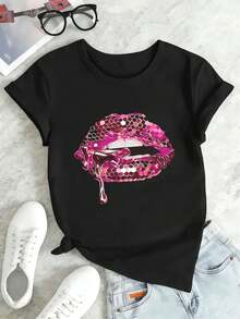 Dam-T-shirts - Svart - Visa 2