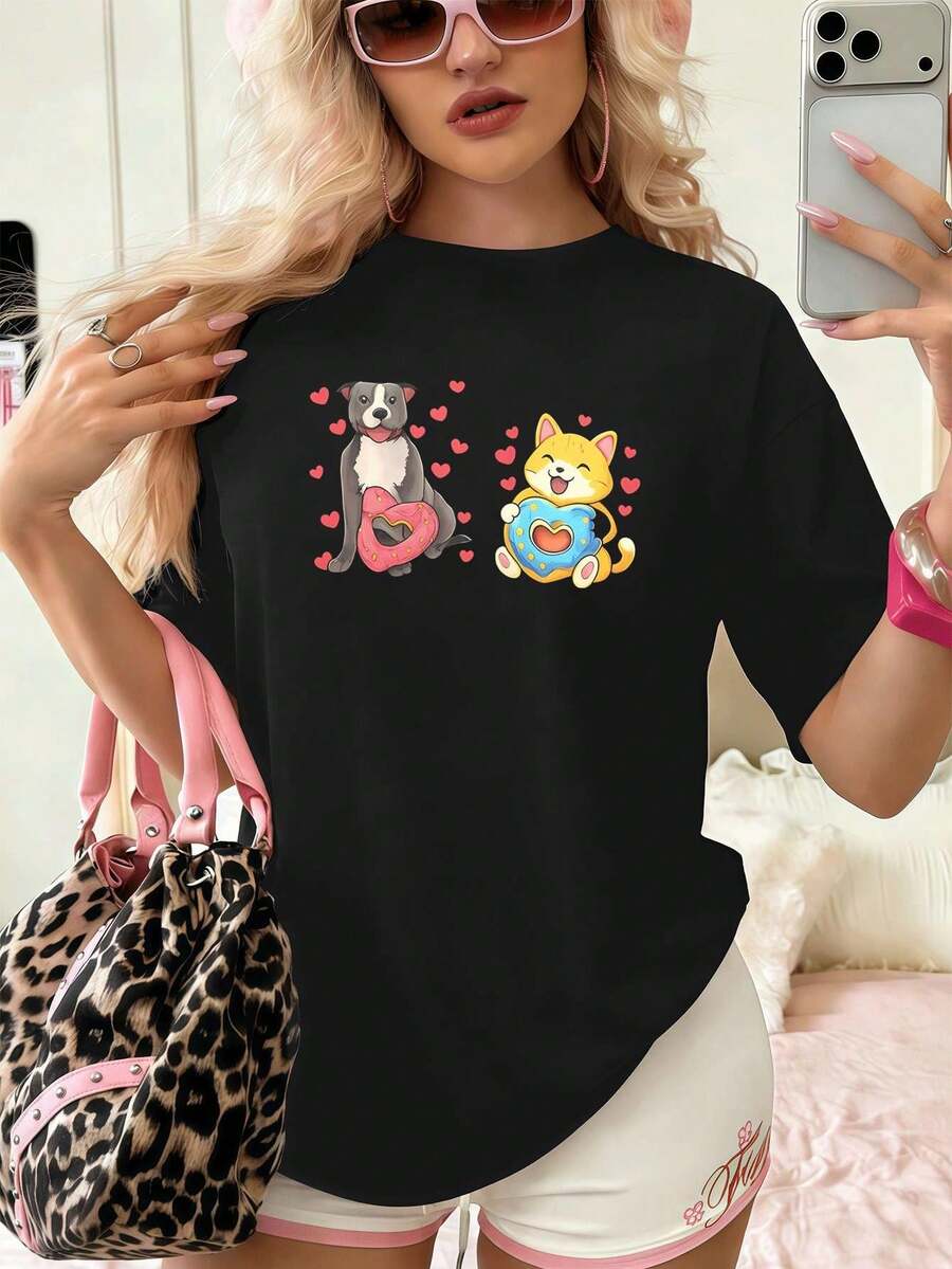 Women T-Shirts - Black - View 1