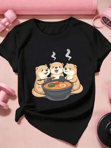 Women T-Shirts - Black - View 2