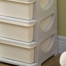 Plastic Storage Box, 6 Drawers, Toy Organizer, Small Drawer Unit For Children, Cream White - View 7
