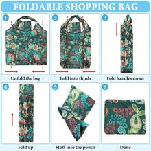 25 Pack Reusable Shopping Bags - Floral Grocery Bags - Foldable Tote Bags - Washable - Waterproof - Lightweight - Default - View 6