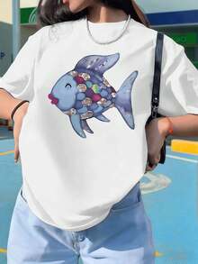 Dam-T-shirts - Vitt - Visa 1